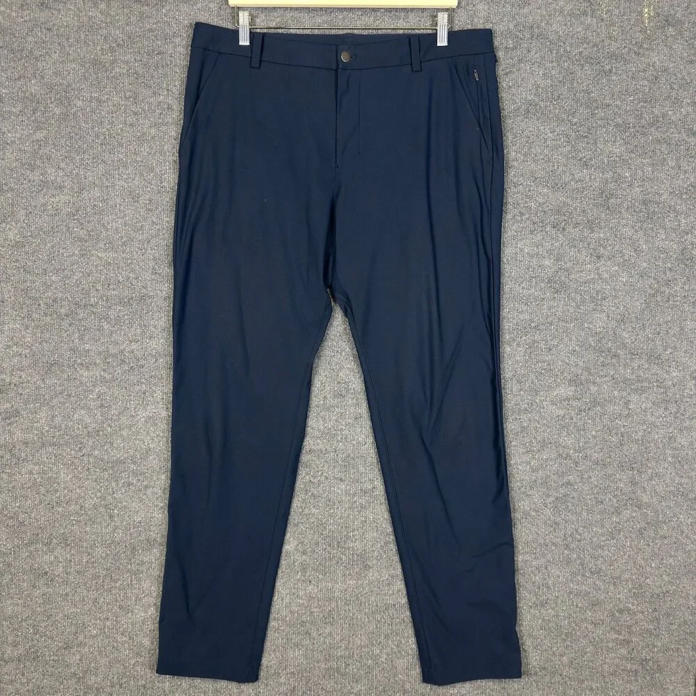 Lululemon Commission Classic Pants Men's 36x32 Blue Performance Stretch Golf